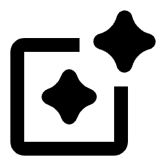 Ai Smart Assistant Square Icon from Rounded Line - Material Pro Set