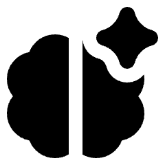 Ai Spark Brain Fill Icon from Rounded Fill - Material Pro Set