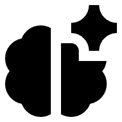 Ai Spark Brain Fill Icon from Sharp Fill - Material Pro Set