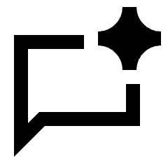 Ai Spark Chatbot Icon from Sharp Line - Material Pro Set