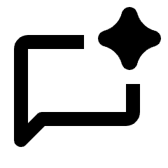 Ai Spark Chatbot Icon from Rounded Line - Material Pro Set