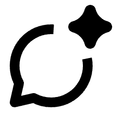 Ai Spark Chatbot Alt Icon from Rounded Line - Material Pro Set