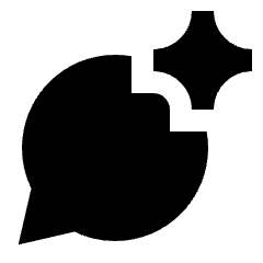 Ai Spark Chatbot Alt Fill Icon from Sharp Fill - Material Pro Set