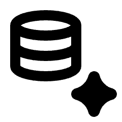 Ai Spark Database Icon from Rounded Line - Material Pro Set