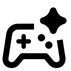 Ai Spark Gaming Icon from Rounded Line - Material Pro Set