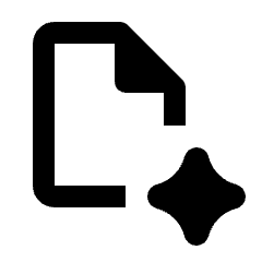 Ai Spark Generate Document Icon from Rounded Line - Material Pro Set