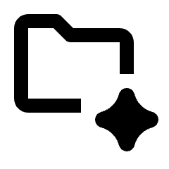 Ai Spark Generate Folder Icon from Rounded Line - Material Pro Set