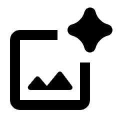 Ai Spark Generate Landscape Icon from Rounded Line - Material Pro Set