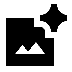 Ai Spark Generate Landscape Fill Icon from Sharp Fill - Material Pro Set