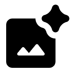 Ai Spark Generate Landscape Fill Icon from Rounded Fill - Streamline Material Set