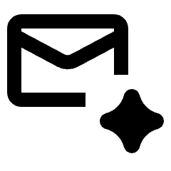 Ai Spark Generate Mail Icon from Rounded Line - Material Pro Set