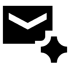 Ai Spark Generate Mail Fill Icon from Sharp Fill - Material Pro Set