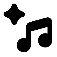 Ai Spark Generate Music Icon from Rounded Line - Material Pro Set