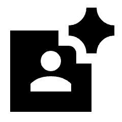 Ai Spark Generate Portrait Fill Icon from Sharp Fill - Material Pro Set