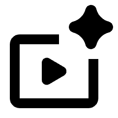 Ai Spark Generate Video Icon from Rounded Line - Material Pro Set