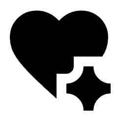 Ai Spark Heart Fill Icon from Sharp Fill - Material Pro Set