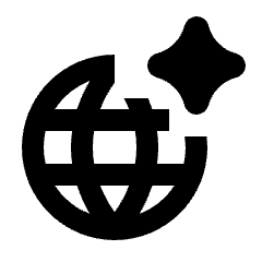 Ai Spark Internet Fill Icon from Rounded Fill - Streamline Material Set