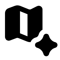 Ai Spark Map Fill Icon from Rounded Fill - Streamline Material Set