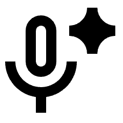 Ai Spark Microphone Icon from Sharp Line - Material Pro Set