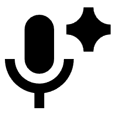 Ai Spark Microphone Fill Icon from Sharp Fill - Material Pro Set