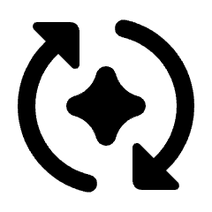 Ai Spark Redo Icon from Rounded Line - Material Pro Set