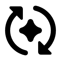 Ai Spark Redo Fill Icon from Rounded Fill - Streamline Material Set