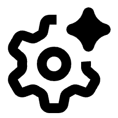 Ai Spark Setting Icon from Rounded Line - Streamline Material Set