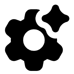 Ai Spark Setting Fill Icon from Rounded Fill - Streamline Material Set