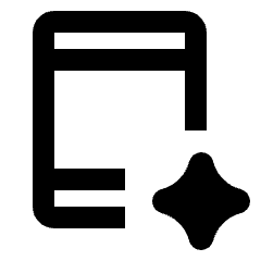 Ai Spark Tablet Icon from Rounded Line - Streamline Material Set