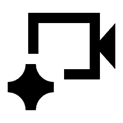 Ai Spark Video Camera Icon from Sharp Line - Material Pro Set