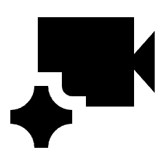 Ai Spark Video Camera Fill Icon from Sharp Fill - Material Pro Set