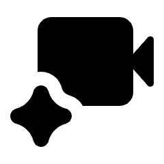 Ai Spark Video Camera Fill Icon from Rounded Fill - Material Pro Set
