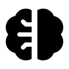 Artificial Brain Fill Icon from Rounded Fill - Streamline Material Set