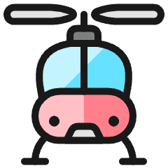 Aircraft Chopper Icon from Ultimate Colors Set