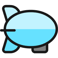 Aircraft Hot Air Balloon 1 Icon from Ultimate Colors Set
