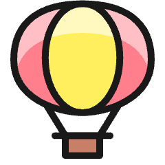 Aircraft Hot Air Balloon 2 Icon from Ultimate Colors Set