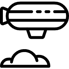 Aircraft Hotair Balloon Icon from Ultimate Light Set