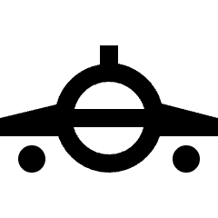 Aircraft Jetplane Fighter Front Icon from Nova Line Set