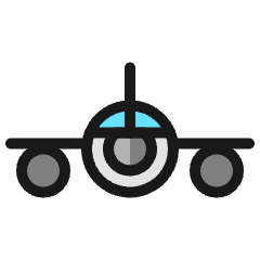 Aircraft Military Plane 1 Icon from Ultimate Colors Set