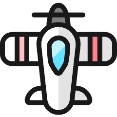 Aircraft Military Plane 2 Icon from Ultimate Colors Set