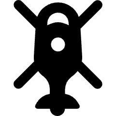 Helicopter Top View Icon from Ultimate Bold Set