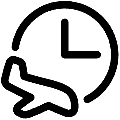 Airport Arrival Time Icon from Plump Line Set