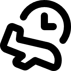 Airport Arrival Time Icon from Micro Line Set