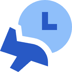 Airport Arrival Time Icon from Sharp Flat Set