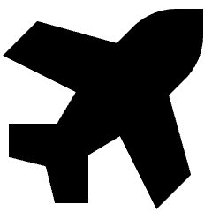 Airport Plane Icon from Sharp Solid Set