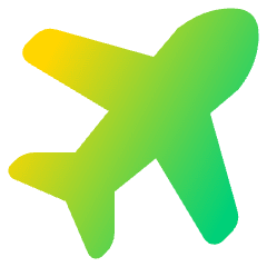 Airport Plane Icon from Plump Gradient Set
