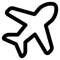 Airport Plane Icon from Plump Line Set