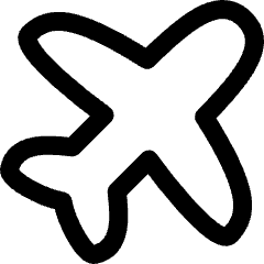 Airport Plane Icon from Flex Line Set