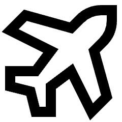 Airport Plane Icon from Sharp Line Set