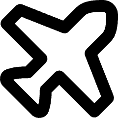 Airport Plane Icon from Micro Line Set